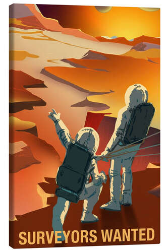 Leinwandbild Surveyors Wanted - Space Travel Recruitment