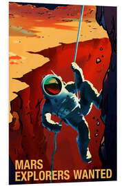 Quadro em PVC Mars Explorers Wanted - Space Travel Recruitment - NASA