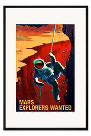 Gerahmter Kunstdruck Mars Explorers Wanted - Space Travel Recruitment