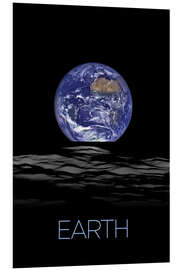 Foam board print Earth, Photo from the Moon