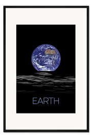 Gerahmter Kunstdruck Earth, Photo from the Moon