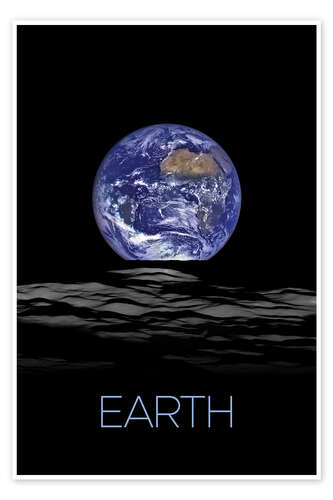 Póster Earth, Photo from the Moon