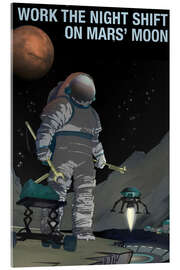 Cuadro de metacrilato Work The Night Shift On Mars' Moon - NASA
