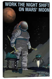Leinwandbild Work The Night Shift On Mars' Moon - NASA
