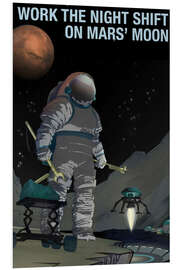 Hartschaumbild Work The Night Shift On Mars' Moon - NASA