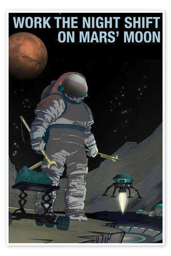 Poster Work The Night Shift On Mars' Moon