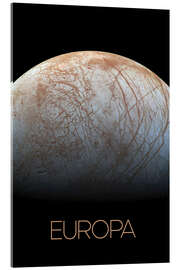 Acrylic print Europa, the largest moon of Jupiter