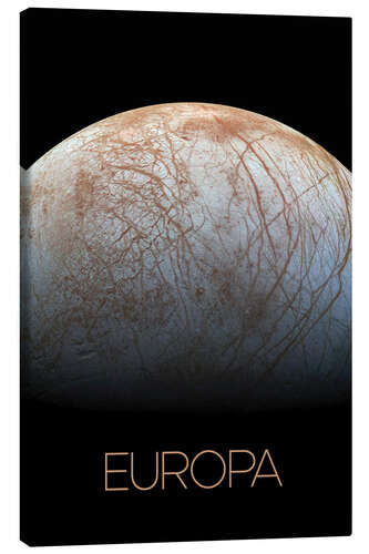 Canvas print Europa, the largest moon of Jupiter