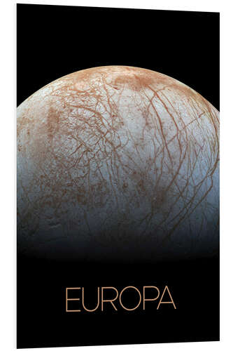 Foam board print Europa, the largest moon of Jupiter