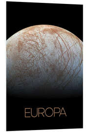 Foam board print Europa, the largest moon of Jupiter