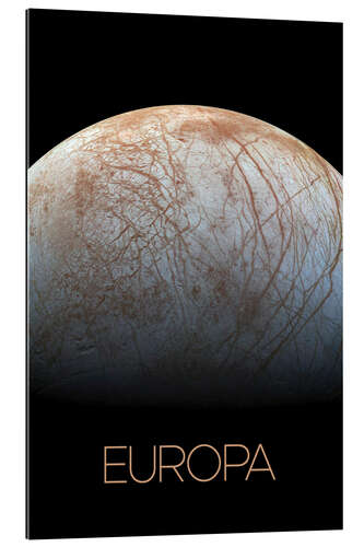 Gallery print Europa, the largest moon of Jupiter