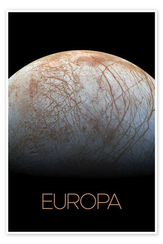 Poster Europa, der größte Mond des Jupiters