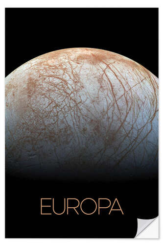 Wall sticker Europa, the largest moon of Jupiter
