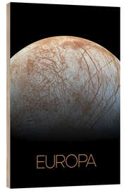 Cuadro de madera Europa, the largest moon of Jupiter
