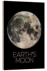 Holzbild Earth's Moon