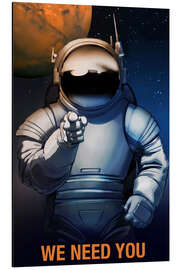 Aluminium print We Need You - Space Travel Recruitment