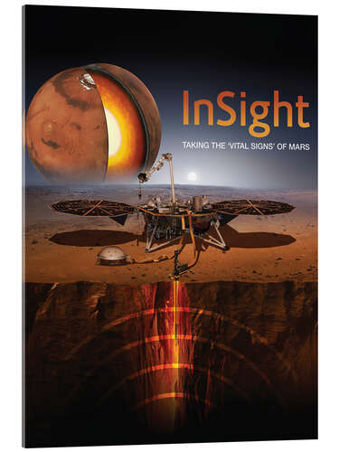 Cuadro de metacrilato InSight robotic lander, Mars