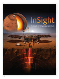 Wall print InSight robotic lander, Mars - NASA
