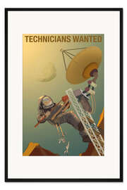 Gerahmter Kunstdruck Technicians Wanted - Space Travel Recruitment