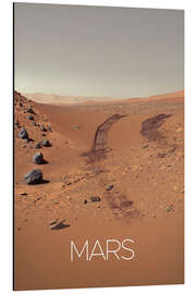 Aluminium print Rover tracks on Mars - NASA