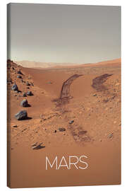Tableau sur toile Rover tracks on Mars - NASA