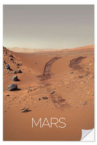 Wall sticker Rover tracks on Mars