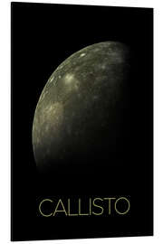 Aluminium print Callisto, a moon of Jupiter
