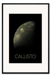 Gerahmter Kunstdruck Callisto, ein Mond des Jupiters