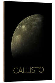 Cuadro de madera Callisto, a moon of Jupiter
