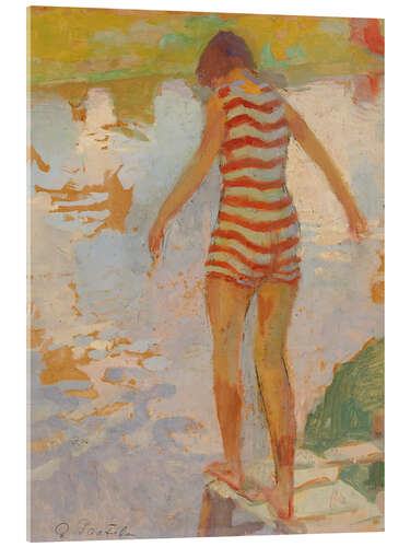 Stampa su vetro acrilico Swimmer Girl - Oskari Paatela, 1913