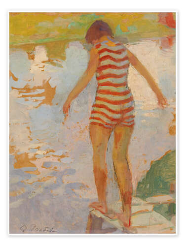 Plakat Swimmer Girl - Oskari Paatela, 1913