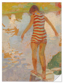 Wall sticker Swimmer Girl - Oskari Paatela, 1913