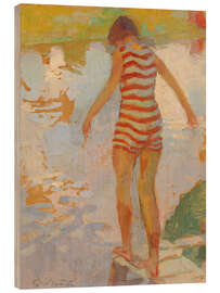 Obraz na drewnie Swimmer Girl - Oskari Paatela, 1913