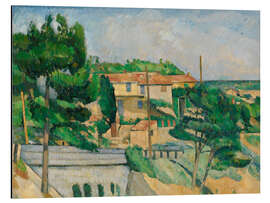 Tableau en aluminium The Road Bridge at L'Estaque, 1882 - Paul Cézanne