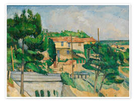 Wall print The Road Bridge at L'Estaque, 1882 - Paul Cézanne