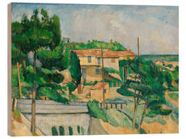 Holzbild Die Straßenbrücke in L'Estaque, 1882 - Paul Cézanne