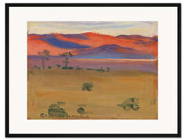 Gerahmter Kunstdruck Sonnenuntergang auf der Savannah, 1909