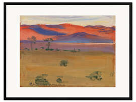Impression artistique encadrée Sunset on the Savannah, 1909