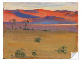 Wandsticker Sonnenuntergang auf der Savannah, 1909