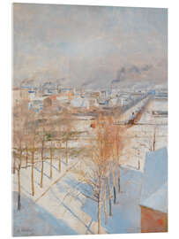 Tableau en verre acrylique Paris in Snow, 1887 - Albert Edelfelt