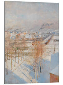 Tableau en aluminium Paris in Snow, 1887 - Albert Edelfelt