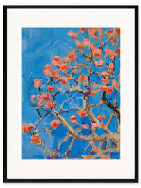 Impression artistique encadrée Coral Tree in Blossom, 1910