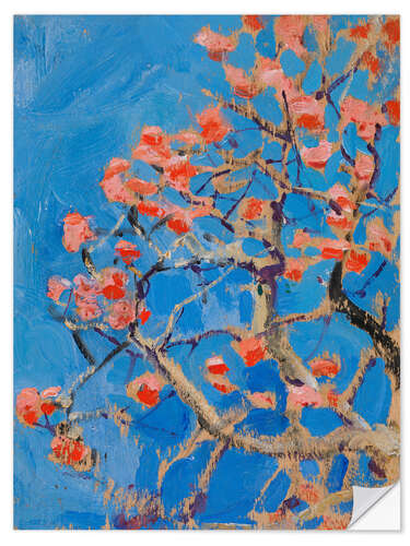 Selvklæbende plakat Coral Tree in Blossom, 1910