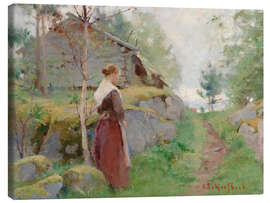 Leinwandbild Mädchen aus Barösund - Helene Schjerfbeck