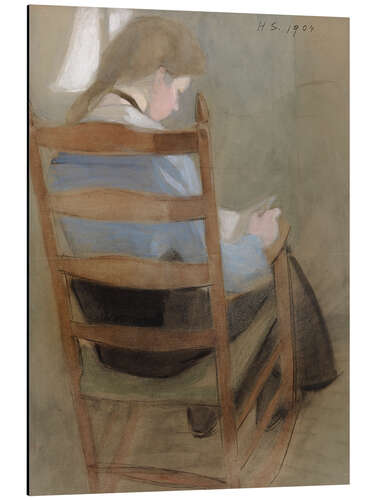 Aluminiumsbilde Girl Reading (Seated Girl), 1904