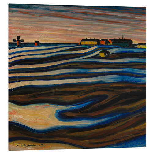 Quadro em acrílico Nocturne (Liminka) - Vilho Lampi, 1930