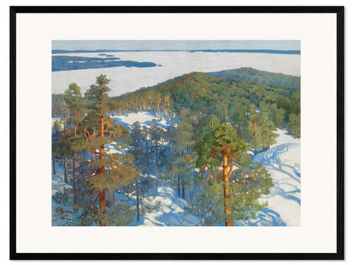 Impression artistique encadrée View from Pyynikki Ridge - Helmi Biese, 1900
