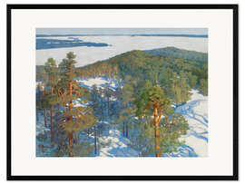 Impression artistique encadrée View from Pyynikki Ridge - Helmi Biese, 1900
