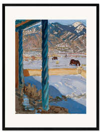 Ingelijste kunstdruk Taos Home in Sunlight, 1925