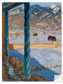Wandsticker Taos Haus im Sonnenlicht, 1925